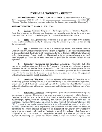 Independent Contractor Agreement